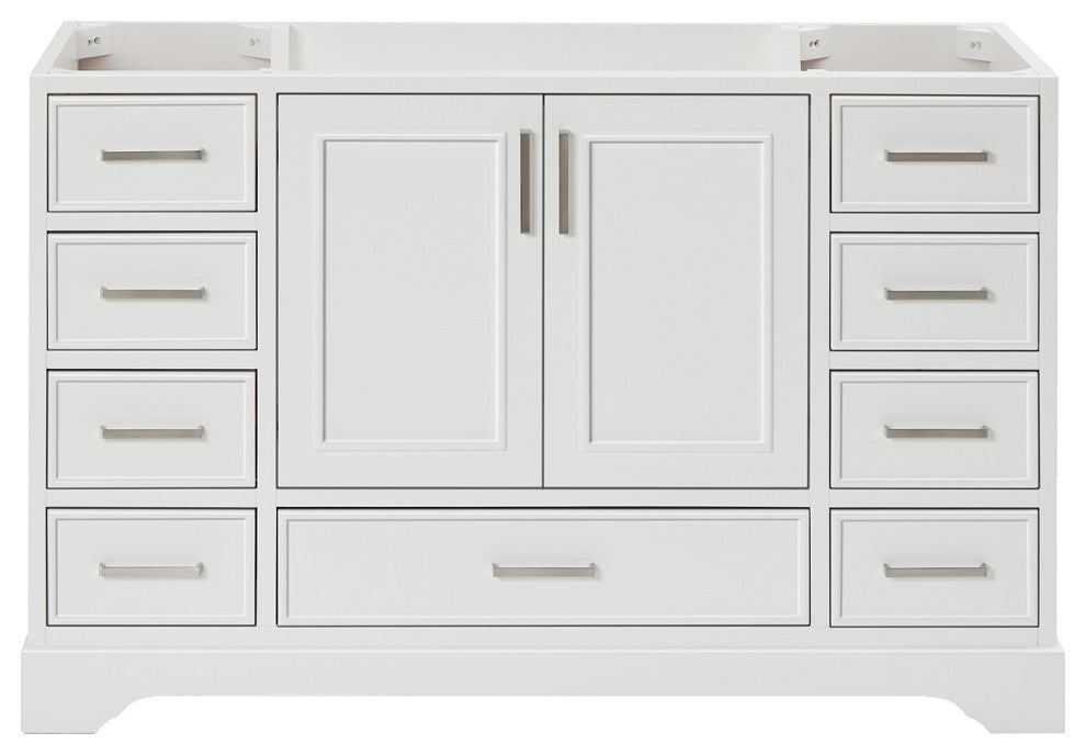 Ariel Stafford 54" Single Sink Bathroom Vanity Base, White
