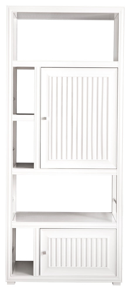 Athens 30" Bookcase Linen Cabinet, double-sided, Glossy White