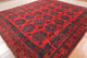 Red Afghan Bokhara Hand-Knotted Oriental Wool Rug, 11'x12'