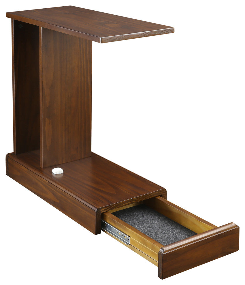 Monroe C-Table with Concealed Drawer, Concealment Furniture