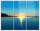 "Sea Sinking Sun" Metal Wall Art, 3 Panels, 36"x28"