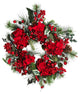22" Hydrangea Holiday Wreath, Holiday