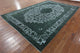 Persian Bargasta Blue Overdyed Hand-Knotted Wool Rug, 10'x14'