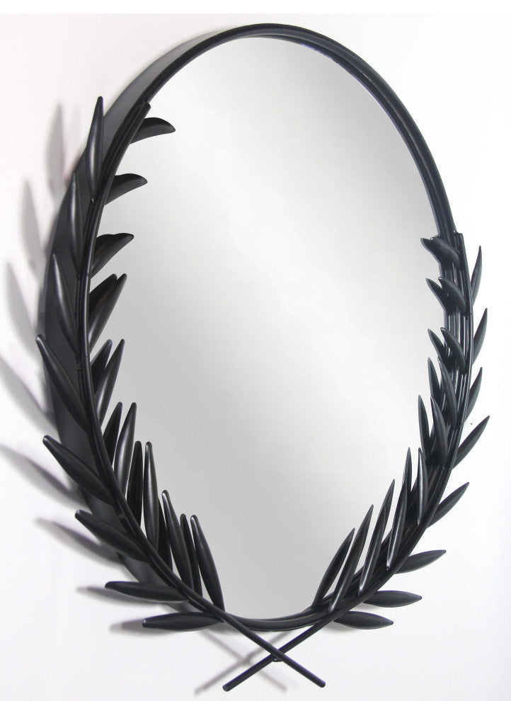 Emperor Black Decorative 21 in Wall Mirror