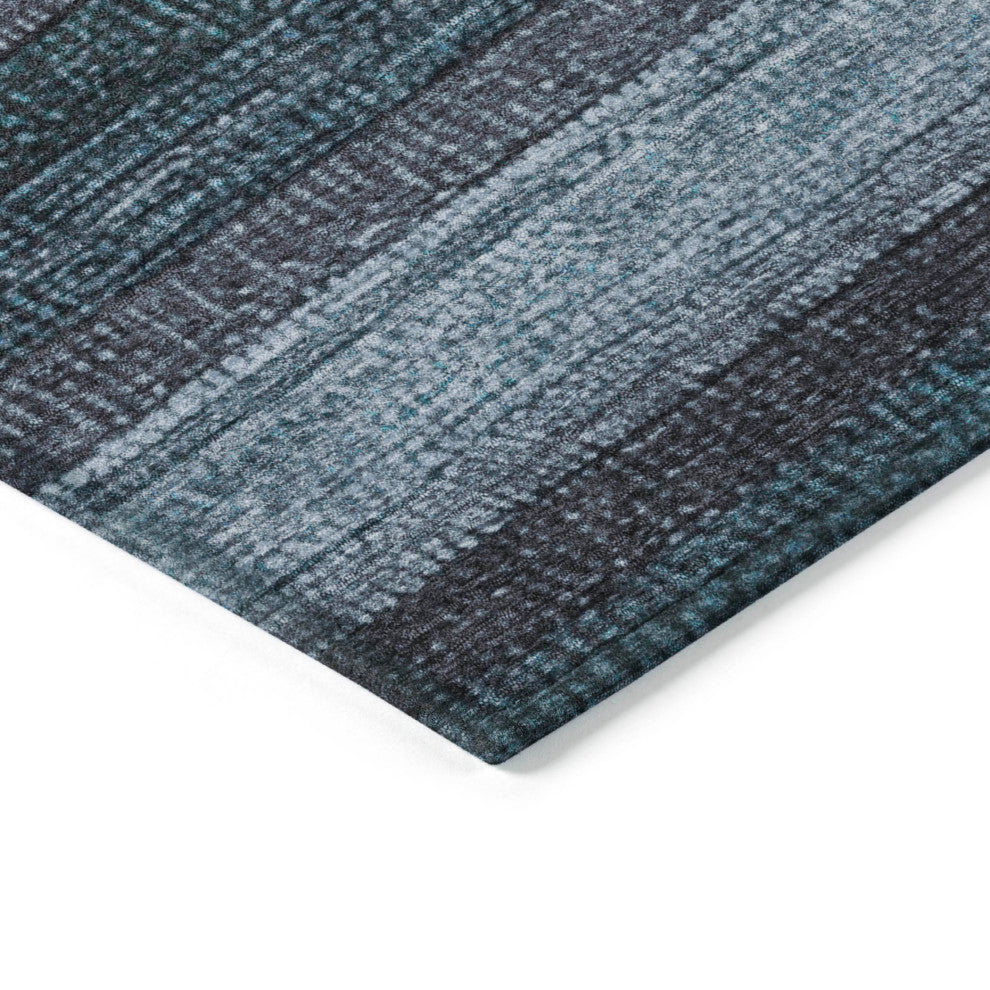 Machine Washable Indoor/Outdoor Chantille ACN1865 Teal 3' x 5' Rug