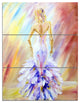 "Woman at the Ball" Glossy Metal Wall Art, 3 Panels, 28"x36"
