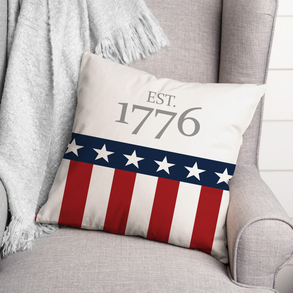 Est 1776 18x18 Throw Pillow