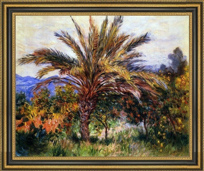 Claude Oscar Monet a Palm Tree at BordigheraFramed Premium Canvas Print, 16"x20"
