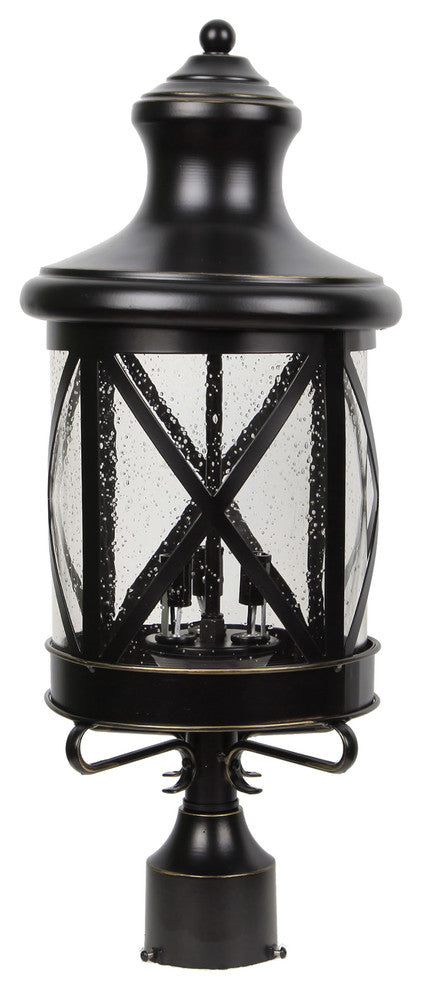 Taysom 3 Light Post Lighting in Black