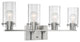 Sommerset Four Light Vanity, Brushed Nickel