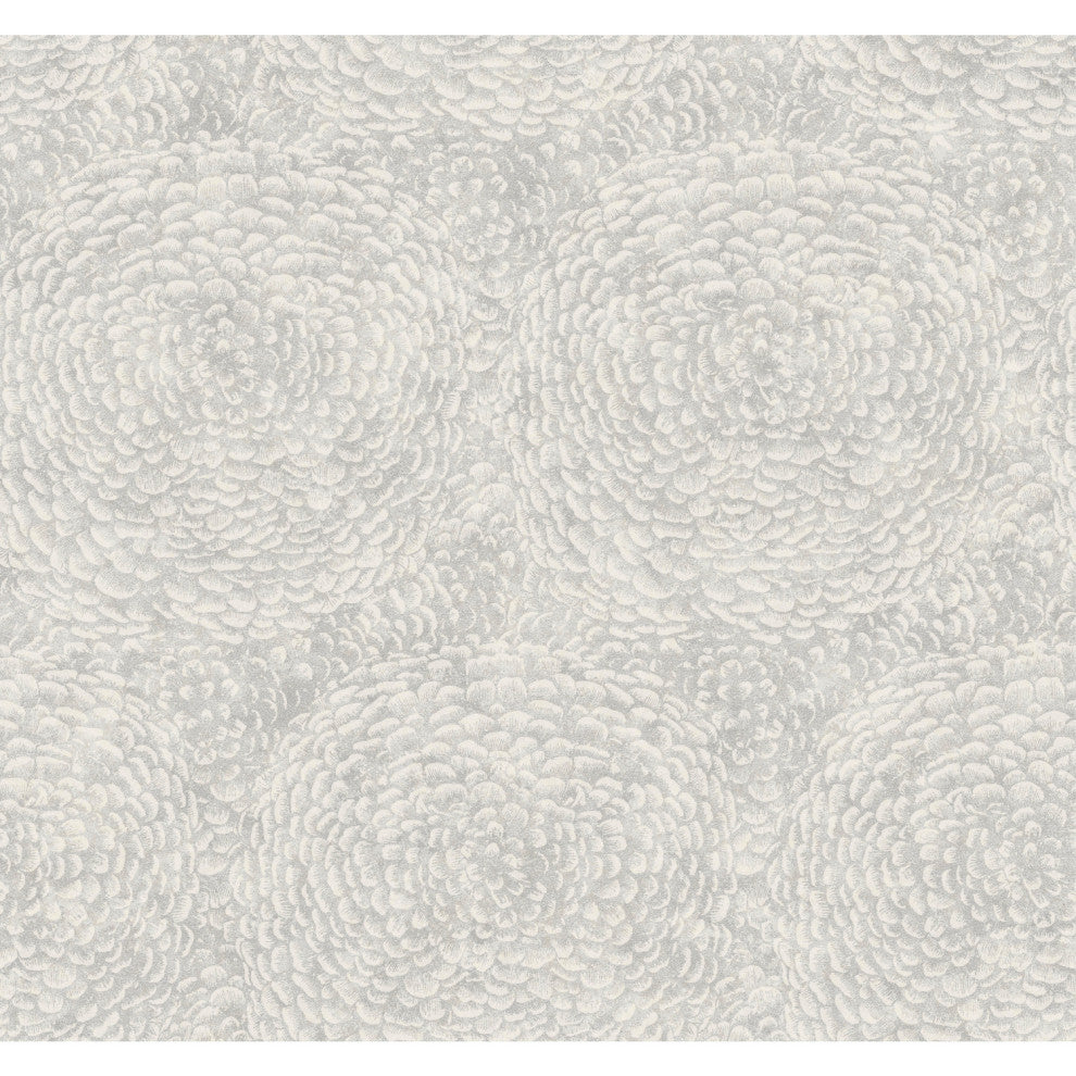 Gray Floret Wallpaper