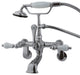 Kingston Brass Adjustable Center Wall Mount Tub Faucet, Polished Chrome