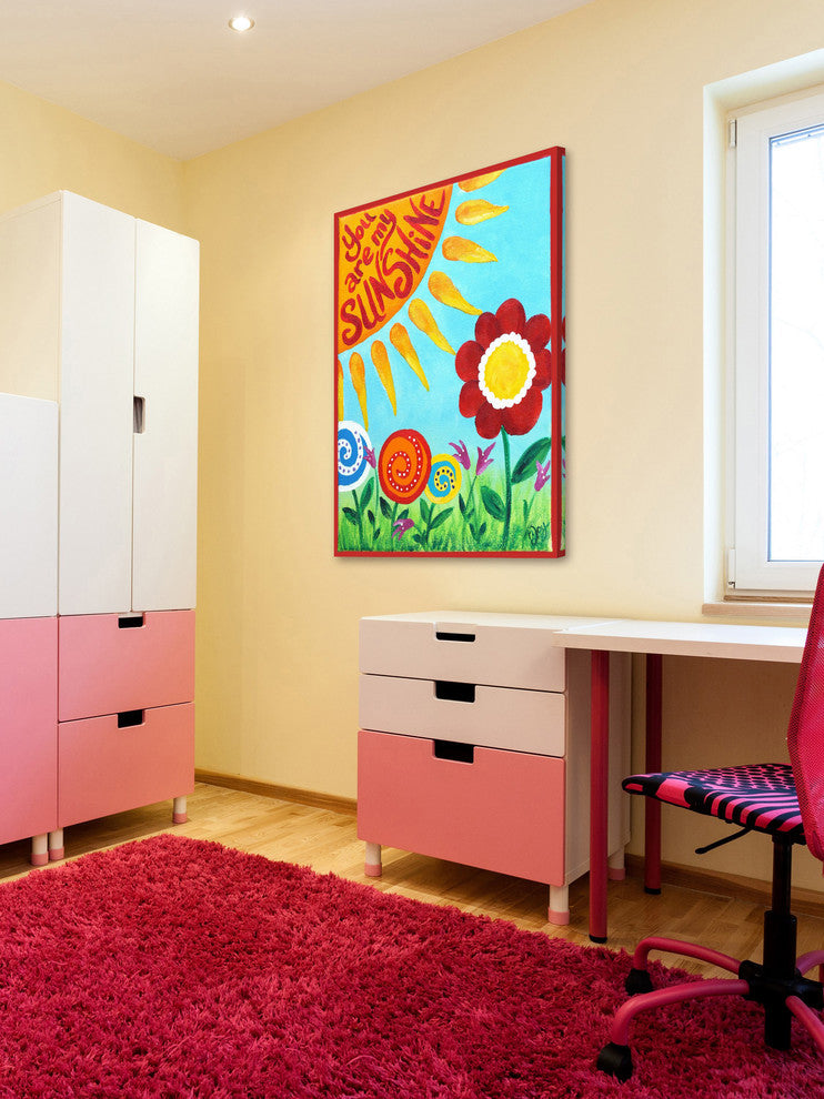 Marmont Hill, "Sunshine Floral" by Nicola Joyner Print on Wrapped Canvas, 12x18