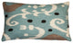 Pillow Decor - Indah Ikat Blue 12 x 20 Throw Pillow