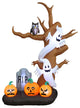 Halloween Inflatable Tree, Ghost, Pumpkin and Tombstone, 9'