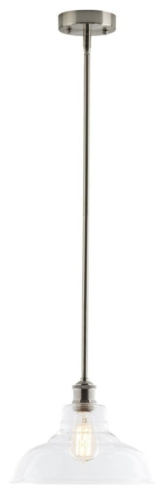 Lucera Industrial Factory Pendant, Brushed Nickel, Fixture Only