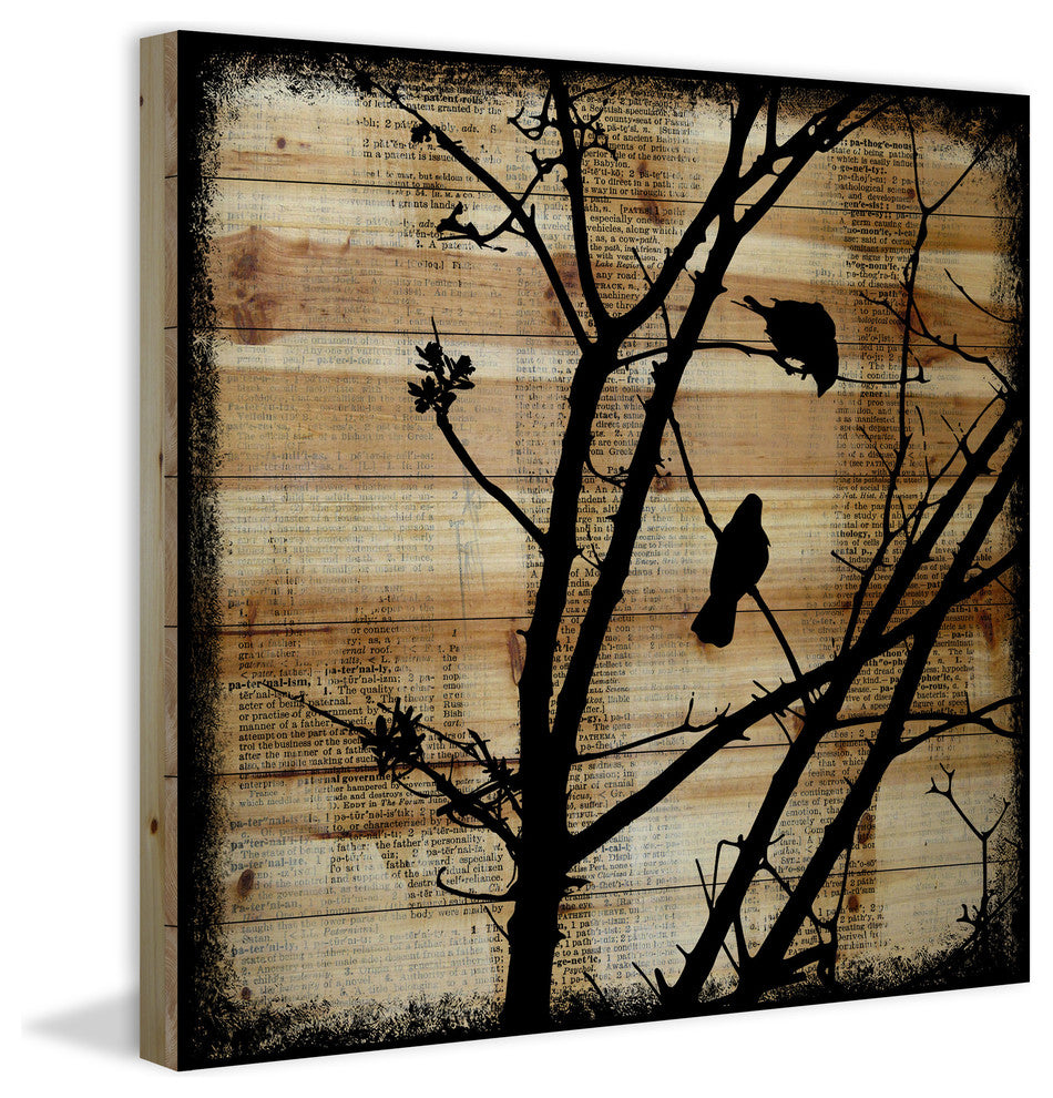 Marmont Hill, "Upstairs Neighbor" by Vicki Butler Print, Natural Pine Wood