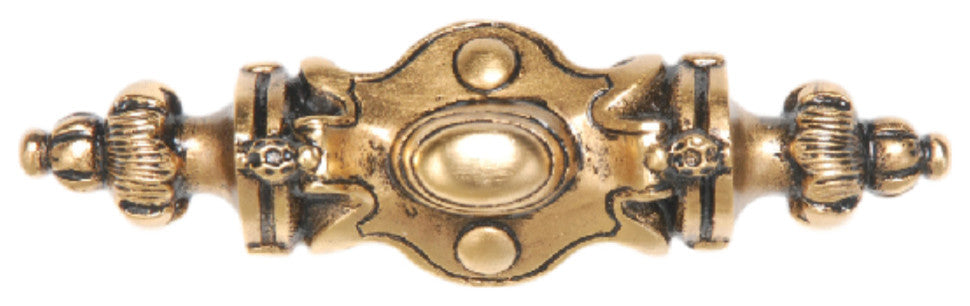 Pembridge Pull Antique Pewter, 24k Satin Gold