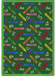 Playful Patterns Rug, Crayons, 3'10"x5'4", Green