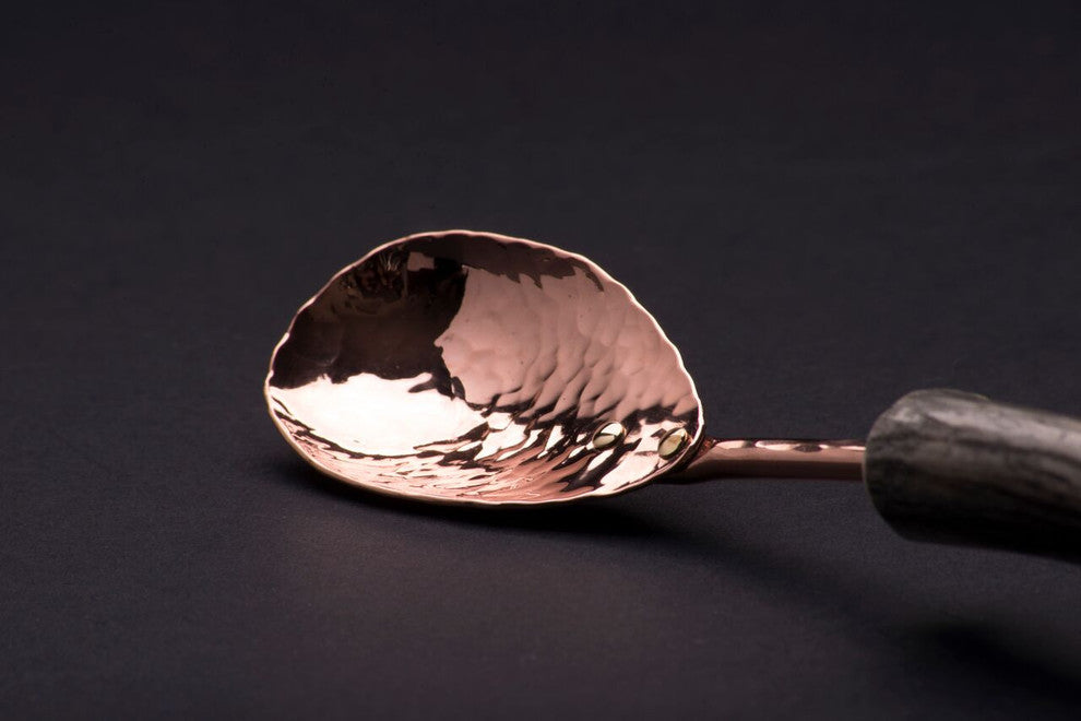 Relish Spoon, Copper, Antler Handle