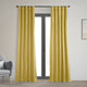 Solid Cotton Blackout Curtain Single Panel, Light Ochre, 50w X 108l