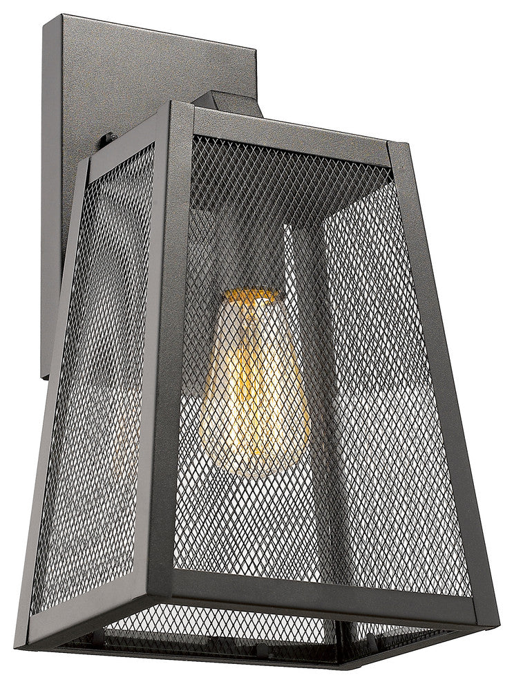 CHLOE Lighting EMERSON 1-Light Textured Black Outdoor Wall Sconce 15"