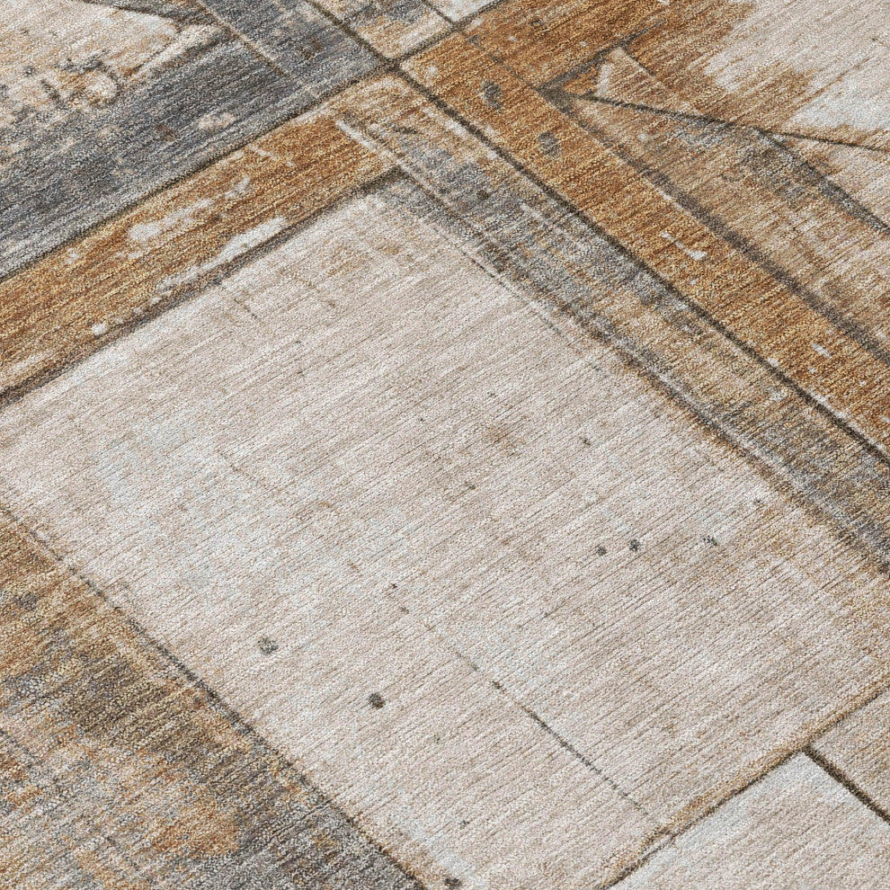 Machine Washable Indoor/Outdoor Chantille ACN1876 Copper 3' x 5' Rug