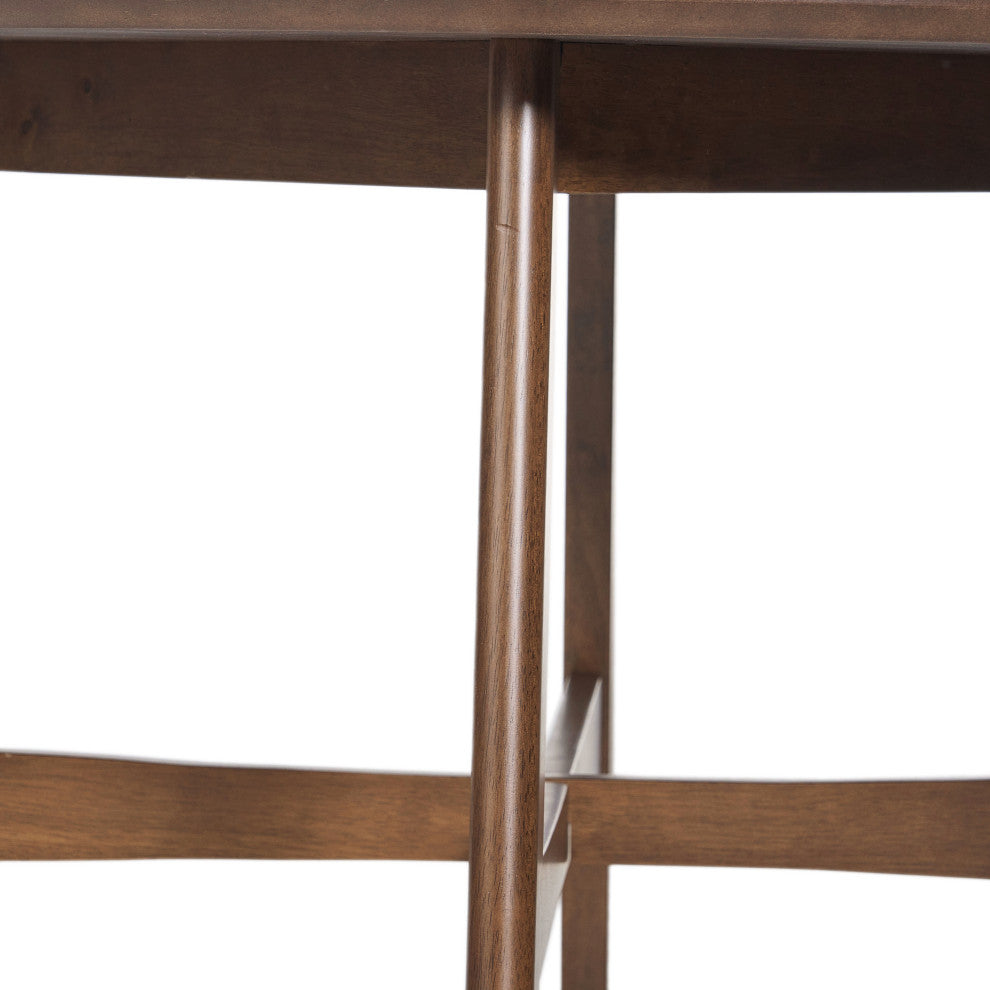 GDF Studio Helen Wood Finish Wood Counter Height Dining Table, Walnut