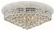 Elegant Primo Flush Mount, Chrome Finish With Royal Cut Crystal
