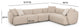Sylvie Cream Boucle 4-Piece Sectional
