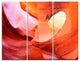 "Antelope Canyon Inside" Photo Metal Wall Art, 3 Panels, 36"x28"