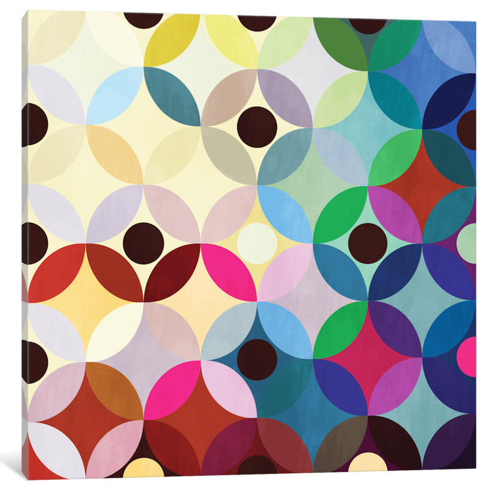 "Mid Century Modern Art- Circular Motion" by 5by5collective, 26x26x1.5"