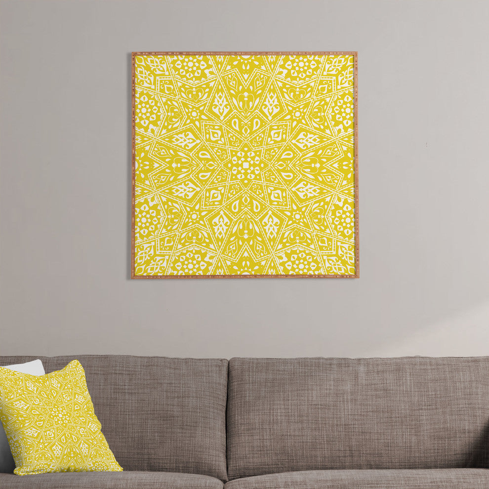 Deny Designs Aimee St Hill Amirah Yellow Framed Wall Art