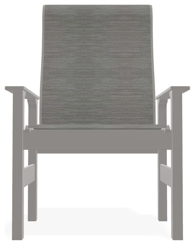 Leeward Sling Outdoor Armchair, Sicily/Warm Gray