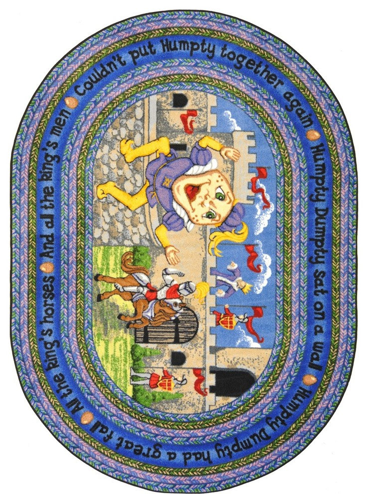 Kid Essentials Rug, Humpty Dumpty, 5'4"x7'8" Oval