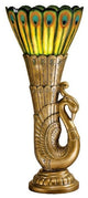 Art Deco Peacock Torchiere Lamp