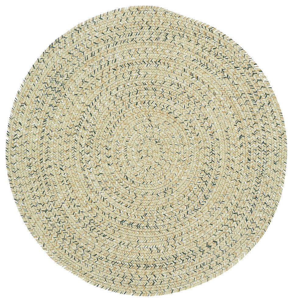 Sea Pottery Braided Round Rug, Sandy Beach, 9'6"