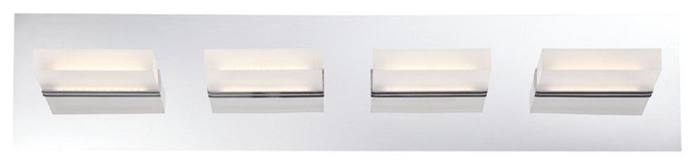 4 Light Contemporary Vanity, Chrome