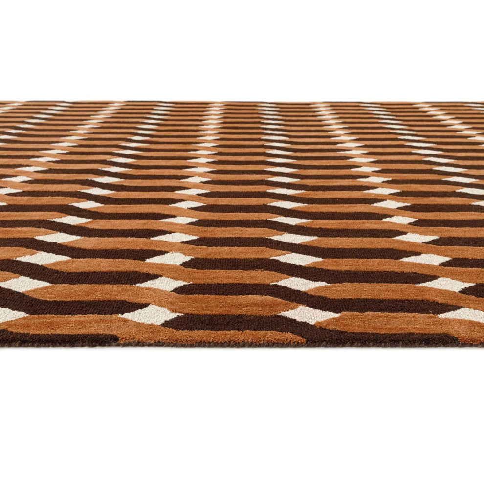 Retro Allure Area Rug, Rust, 3'x5'