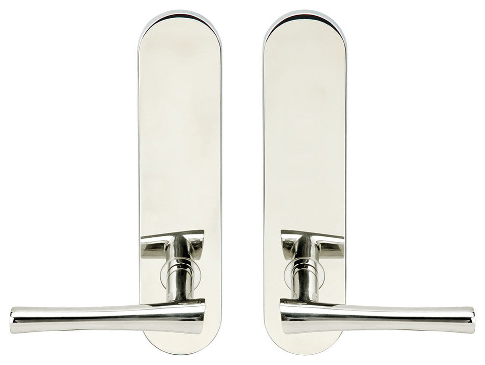 Champagne Lever, Tubular Privacy, 2-3/4" Backset, Polished Stainless Steel