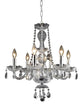 Elegant Princeton Dining Room Light, Chrome Finish With Royal Cut Crystal