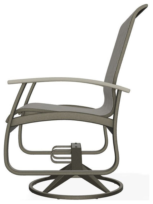 Belle Isle Sling Outdoor Swivel Rocker, Smoke/Storm