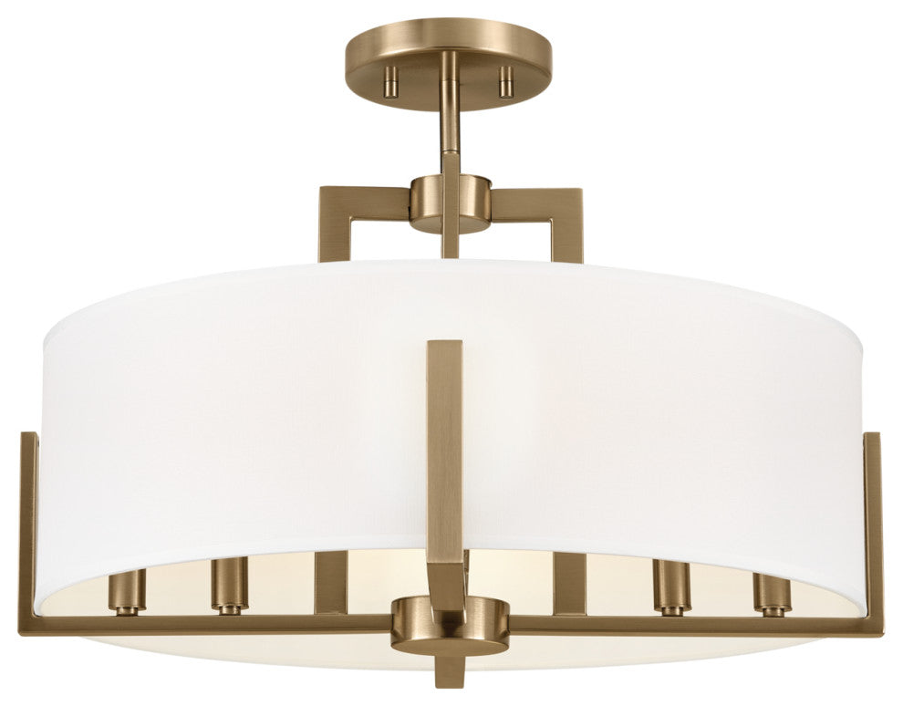 Malen 4 Light Semi Flush Light, Champagne Bronze, Champagne Bronze, 8 Light