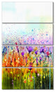 "Abstract Cosmos of Colorful Flowers" Flower Wall Art, 4 Panels, 28"x48"