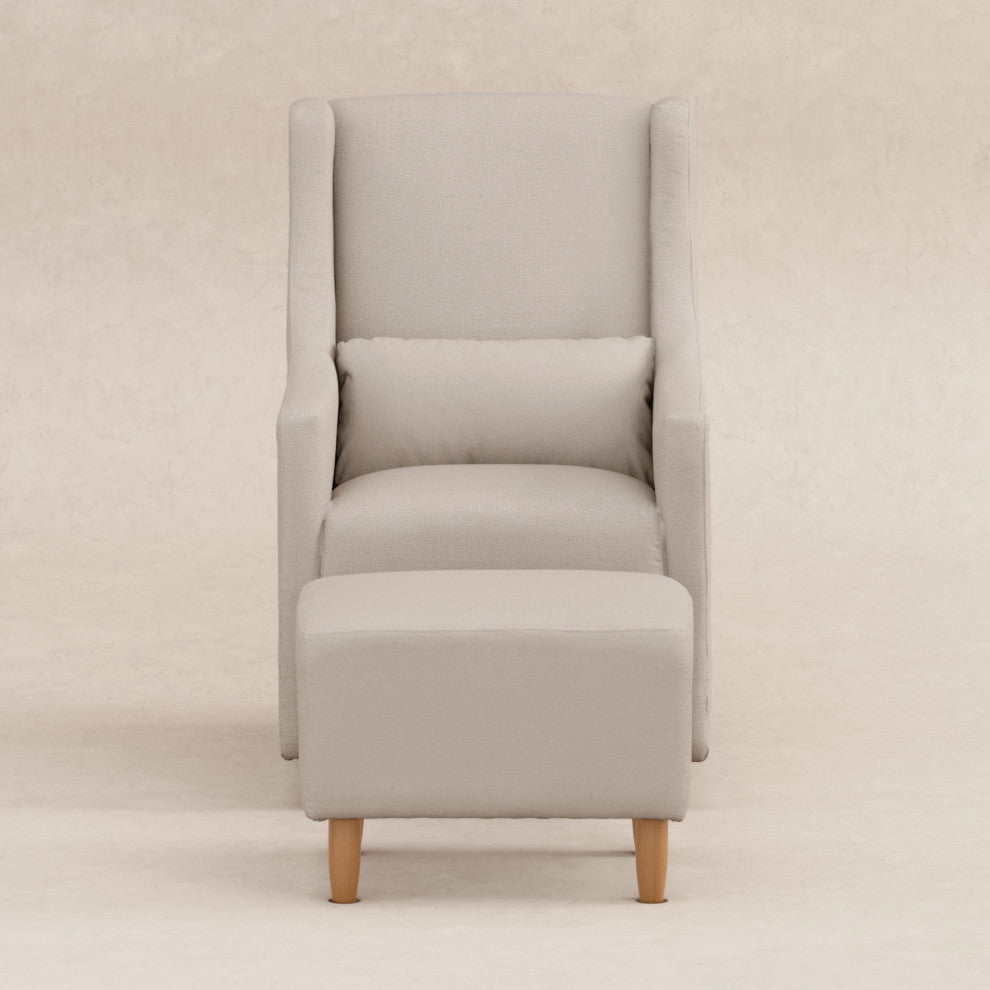 Toco Swivel Glider and Ottoman, Water Repellent and Stain Resistant, Performance Beach Eco-Weave