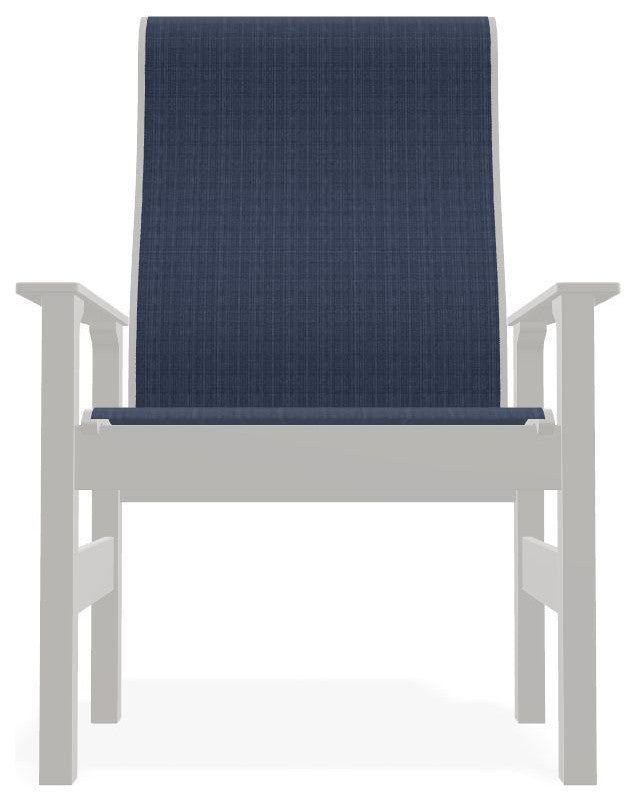 Leeward Sling Outdoor Armchair, Mavi/Snow
