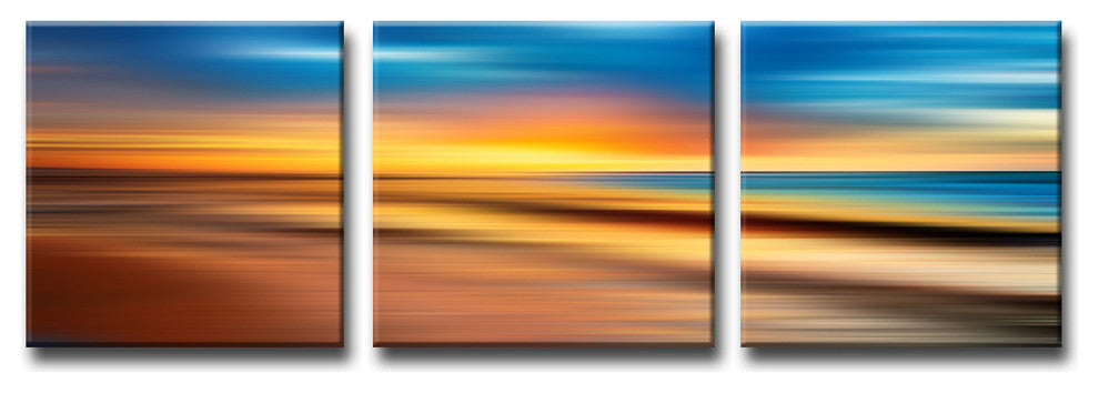 Ready2HangArt 'Blur Stripes XLVI' 3-PC Canvas Wall Art Set, 30 in. Highx30 in.