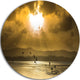 Glittering Sun Among Heavy Clouds, Seashore Round Wall Art, 23"