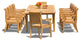 11-Piece Teak Set, 122" X-Large Rectangle Tbl, 10 Giva Chairs, Sunbrella Cushion