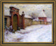 Henri Le Sidaner Le Portail Niege, Gerberoy Framed Premium Canvas Print, 20"x25"